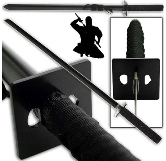 Picture of Stealth Black Ninja Sword with Classic Square Guard