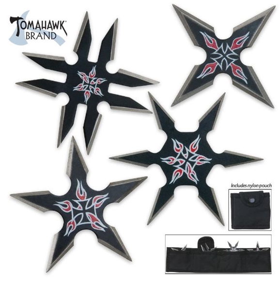Picture of Black Chopper Throwing Star Set