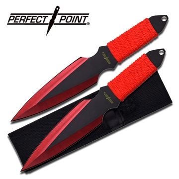 Picture of Perfect Point Two Piece Throwing Knife Set Red