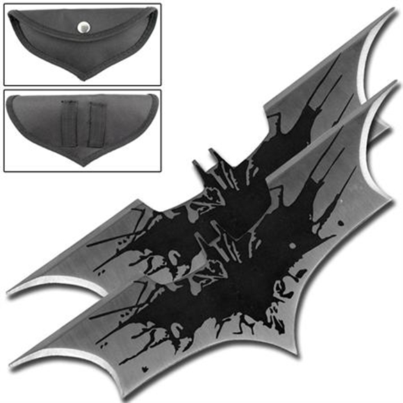 Picture of Black Splash Bat Throwing Star Set of 2
