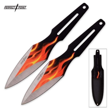 Picture of Perfect Point Two Piece Throwing Knife Flame Set