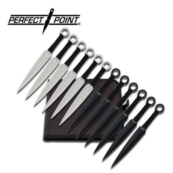 Picture of Set of 12 Kunai Ninja Throwing Knives