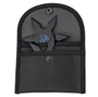 Picture of On Target Twin Six-Pointed Throwing Star Set with Nylon Pouch | Kanji Accents | Metallic Blue Edges