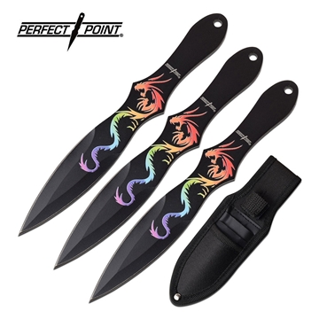 Picture of Perfect Point Striking Dragon Three Piece Throwing Knife Set
